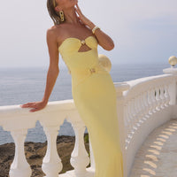 Runaway The Label - Kleo Maxi Dress in Lemon