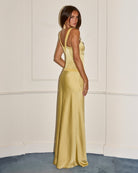 Kova V Neck Maxi Dress in Honey by Runaway The Label | Winsome Girl Fashion 