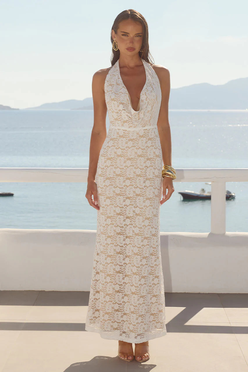 Runaway The Label  Kylo Plunge Cowl Maxi Dress