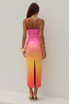 Runaway The Label Kyra Midi Dress Tropical Ombre Sequin Overlay | Winsome Girl Fashion
