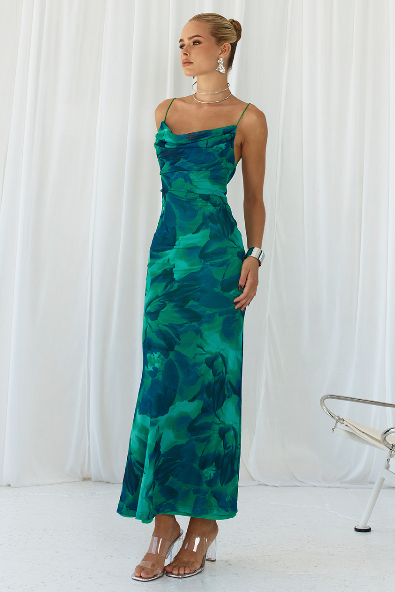 Slip Dress in Green