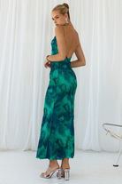 Kapri Slip Dress in Green Floral