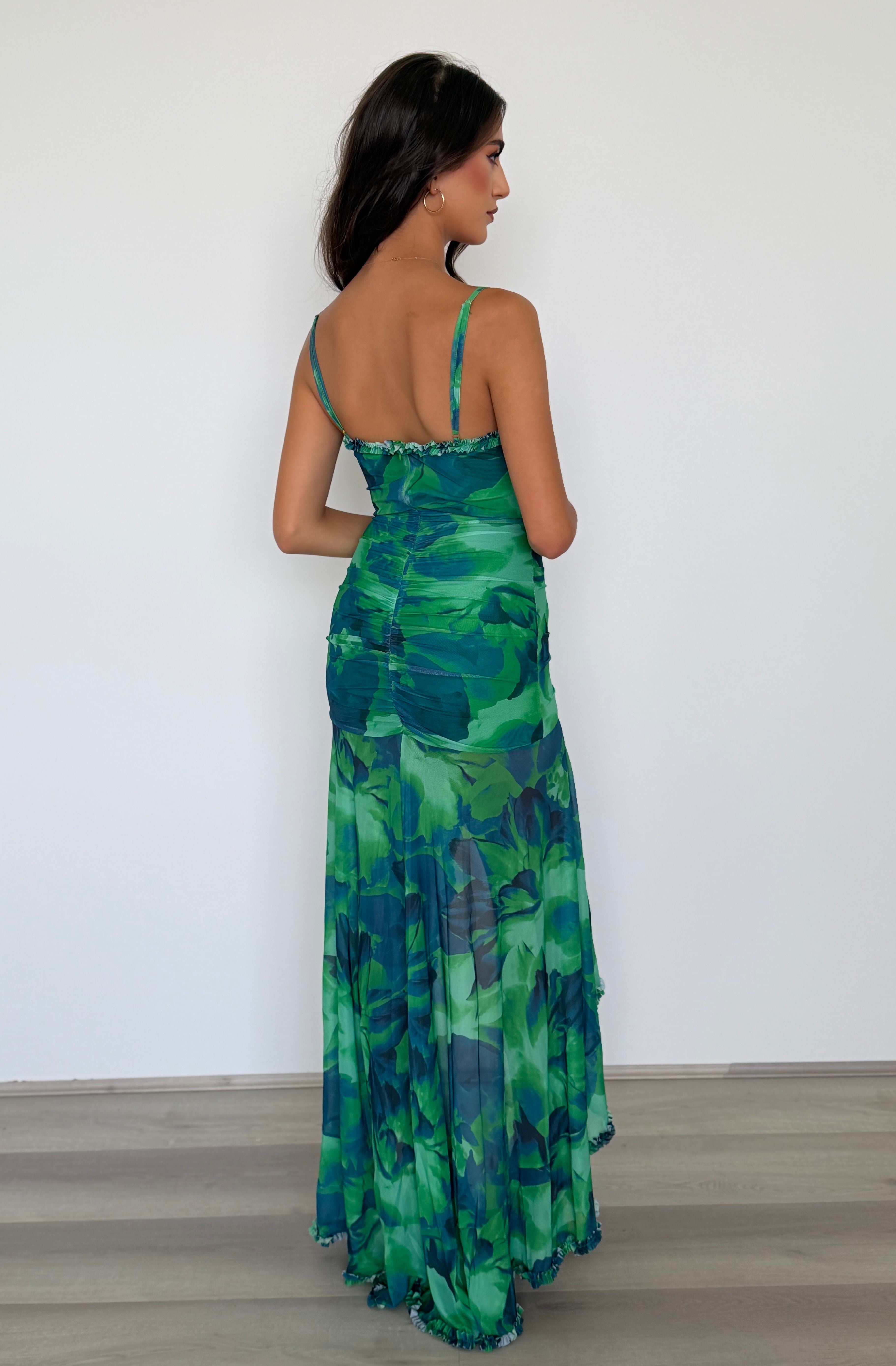 Kiata Maxi Dress in Calista Green