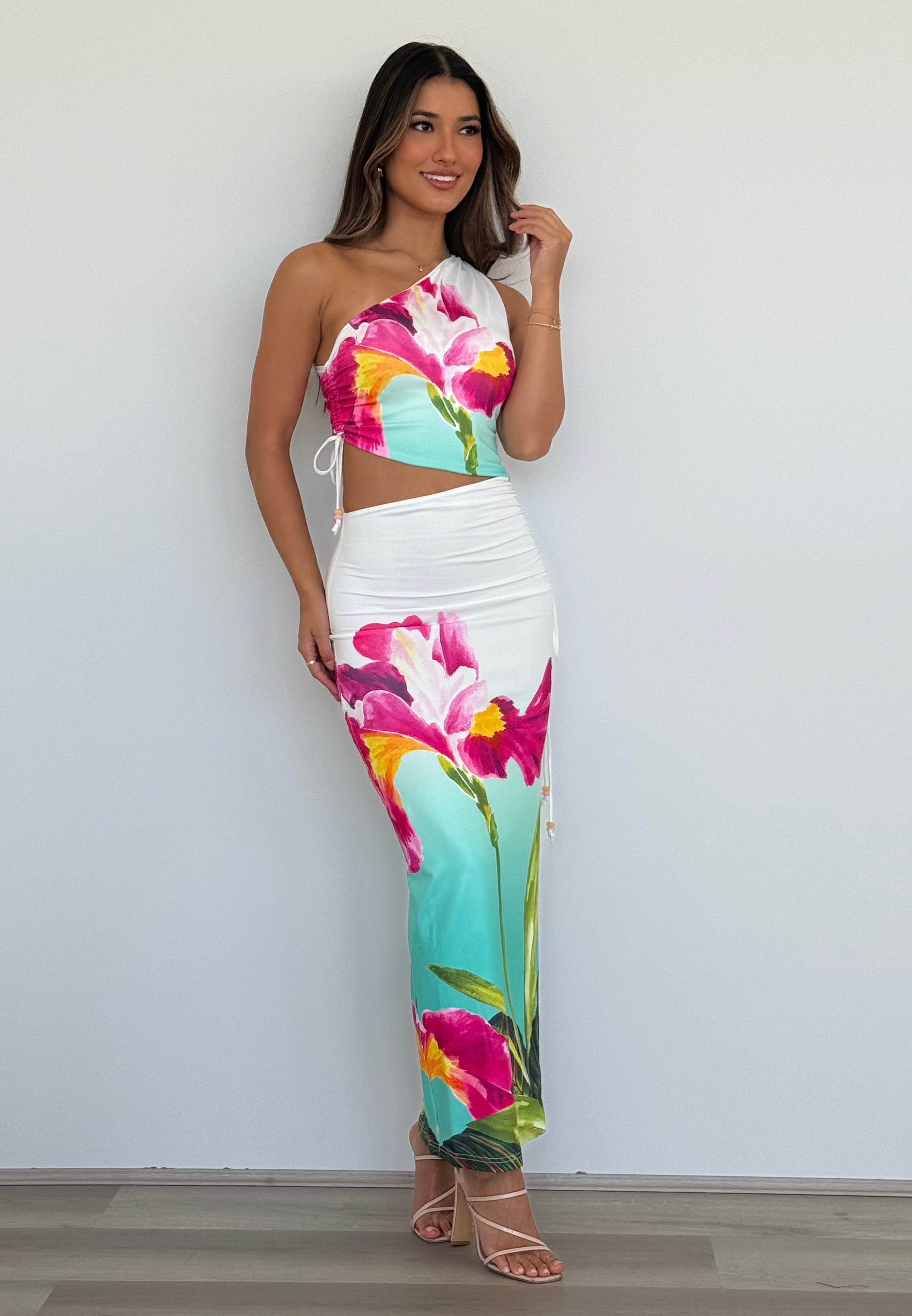 Krysta Midi Dress in Nalani Print