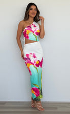 Krysta Midi Dress in Nalani Print