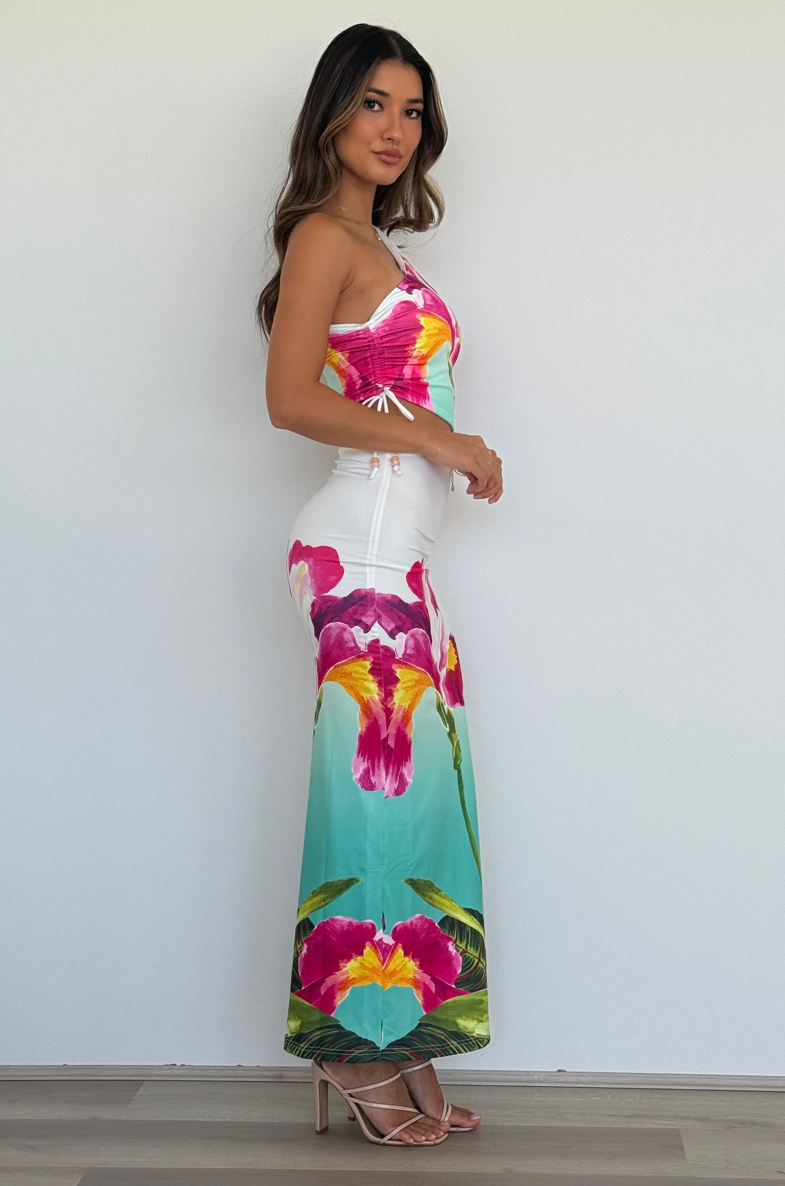Krysta Midi Dress in Nalani Print