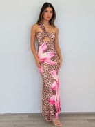 Kyree Maxi Dress in Leopard Floral