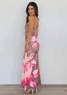 Kyree Maxi Dress in Leopard Floral