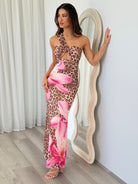 Kyree Maxi Dress in Leopard Floral