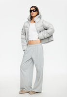 Lioness Cindy Ash Puffer Jacket Oversized Fit Attached Hood │ Winsome Girl Fashion
