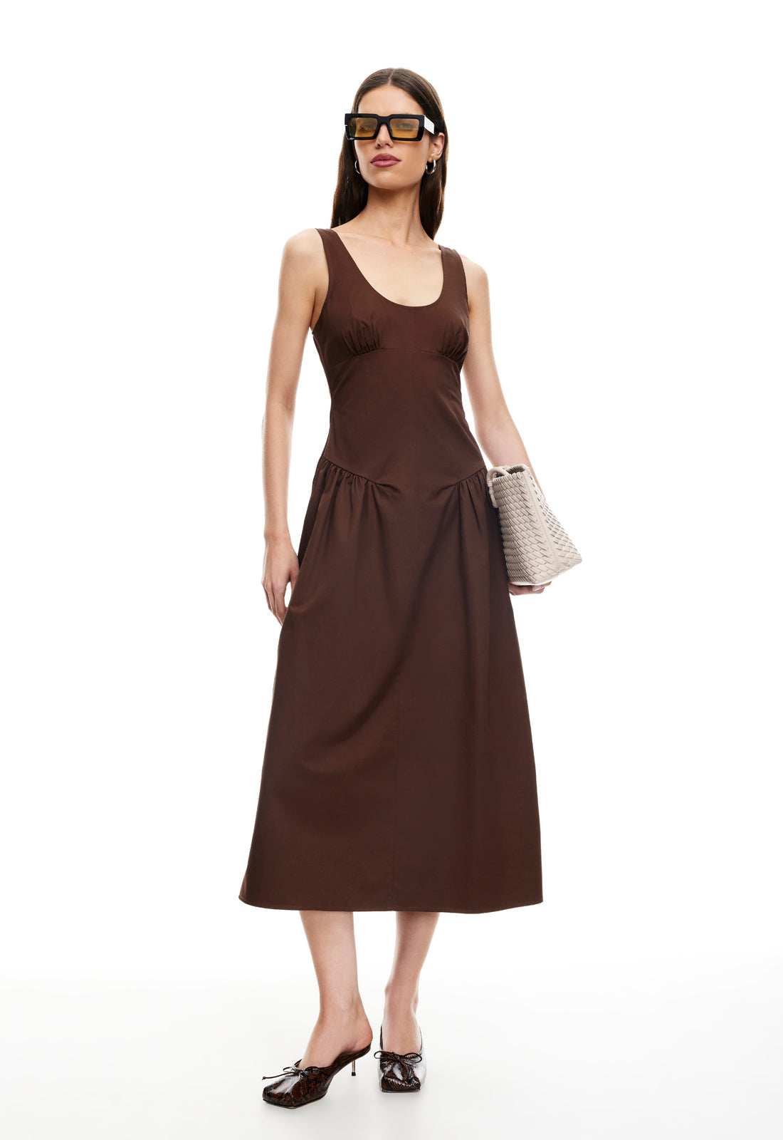 Luna Rosa Maxi Dress in Chocolate
