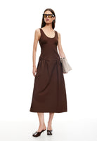 Luna Rosa Maxi Dress in Chocolate