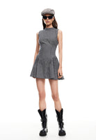 Chelsea Mini Dress in Noir Check