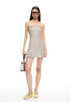 Nautica Mini Dress in Almond Plaid