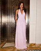 Leena Halter Maxi Dress in Pink by Runaway The Label | Winsome Girl Fashion 