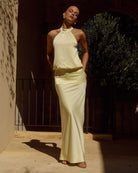 Liliette Halter Maxi Dress in Butter by Runaway The Label | Winsome Girl Fashion