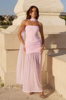 Lillie Corset Maxi Dress in Musk
