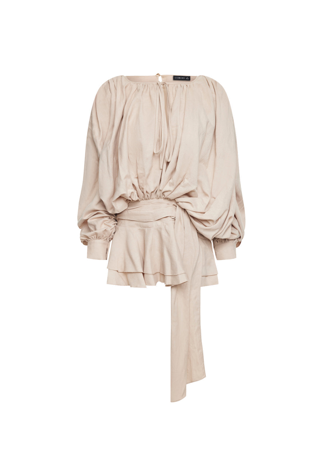 Elements Mini Dress in Beige