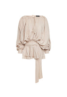 Elements Mini Dress in Beige