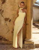 Runaway The Label Liora Maxi Dress Butter Draped Scarf Detail | Winsome Girl Fashion