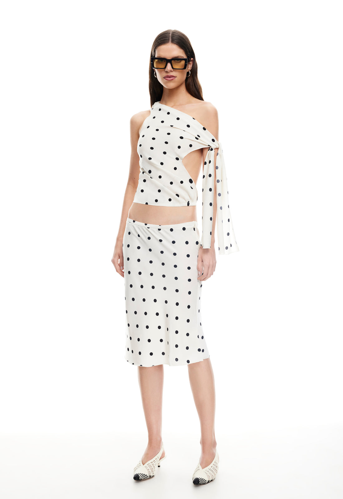 Revival Cami Top in Cream Polka