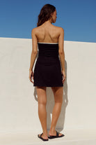 Luna Strapless Mini Dress in Black by Runaway The Label | Winsome Girl Fashion 