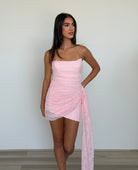 Lacey Mini Dress in Musk