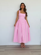  Lani Midi Dress in Pink