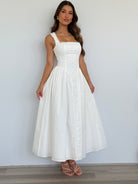 Lani Midi Dress in White