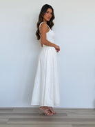 Lani Midi Dress in White