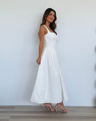 Lani Midi Dress in White