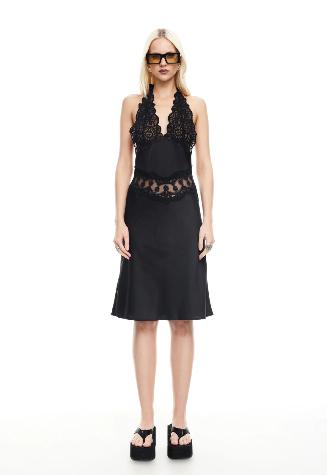 Lioness Solana Midi Dress - Onyx