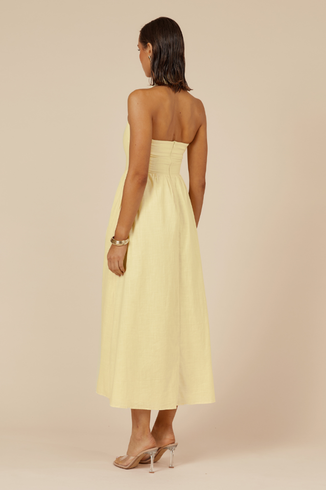  Locklea Midi Dress in Lemon