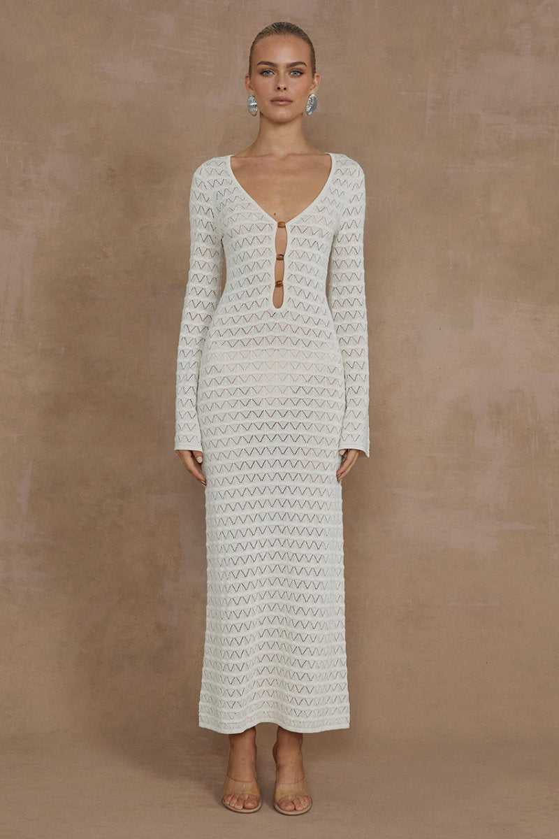 Midi Dress in Ivory
