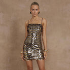 Cortez Mini Dress in Bronze