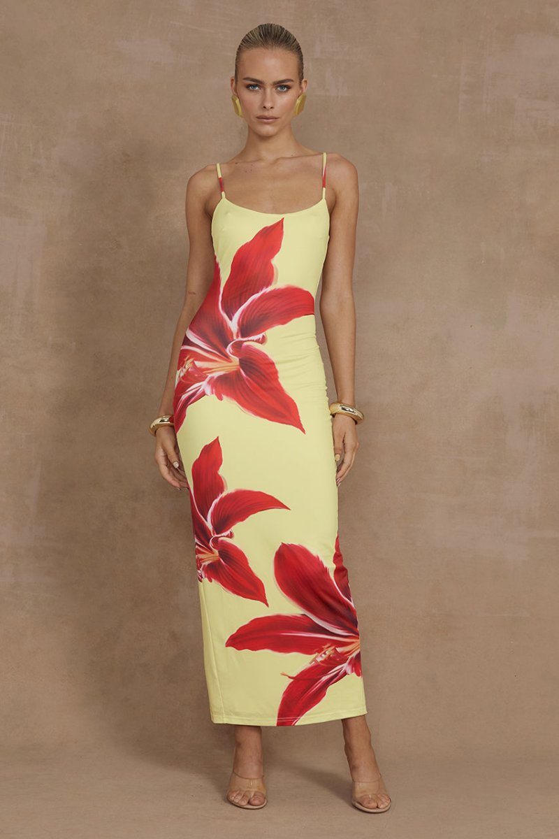 Midi Dress in Yellow