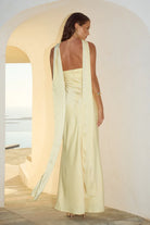 Madeleine Strapless Maxi Dress in Buttermilk