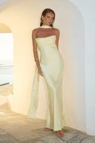 Madeleine Strapless Maxi Dress in Buttermilk