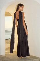 Madeleine Strapless Maxi Dress in Noir