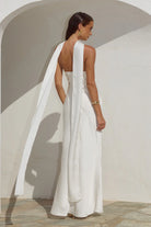 Madeleine Strapless Maxi Dress in Pearl