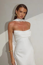 Madeleine Strapless Maxi Dress in Pearl