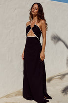 Maia Halter Maxi Dress in Black by Runaway The Label | Winsome Girl Fashion 
