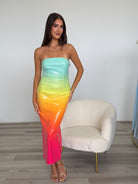 Malibu Midi Dress in Multi