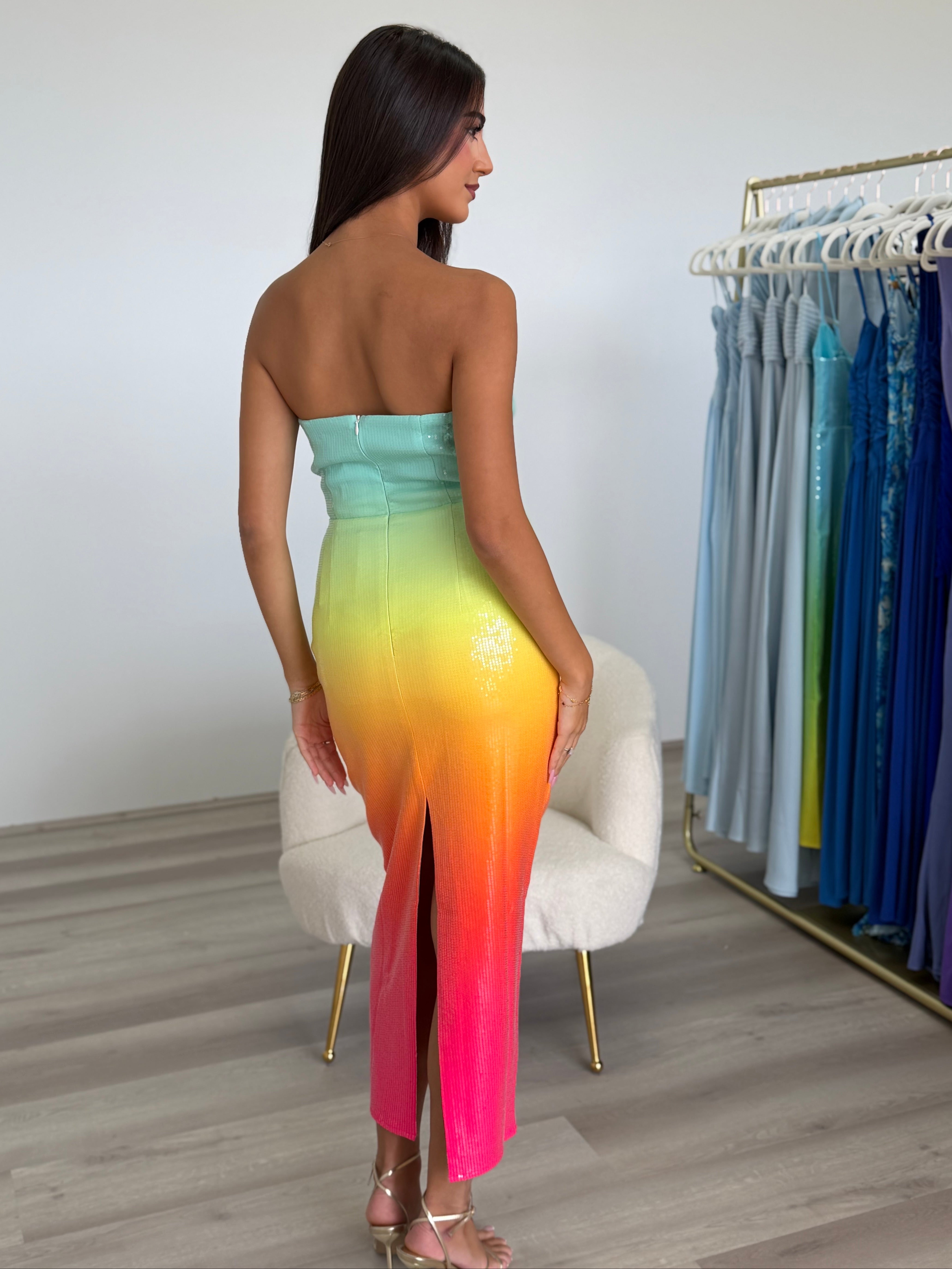 Malibu Midi Dress in Multi
