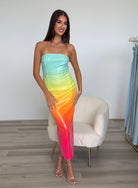 Malibu Midi Dress in Multi