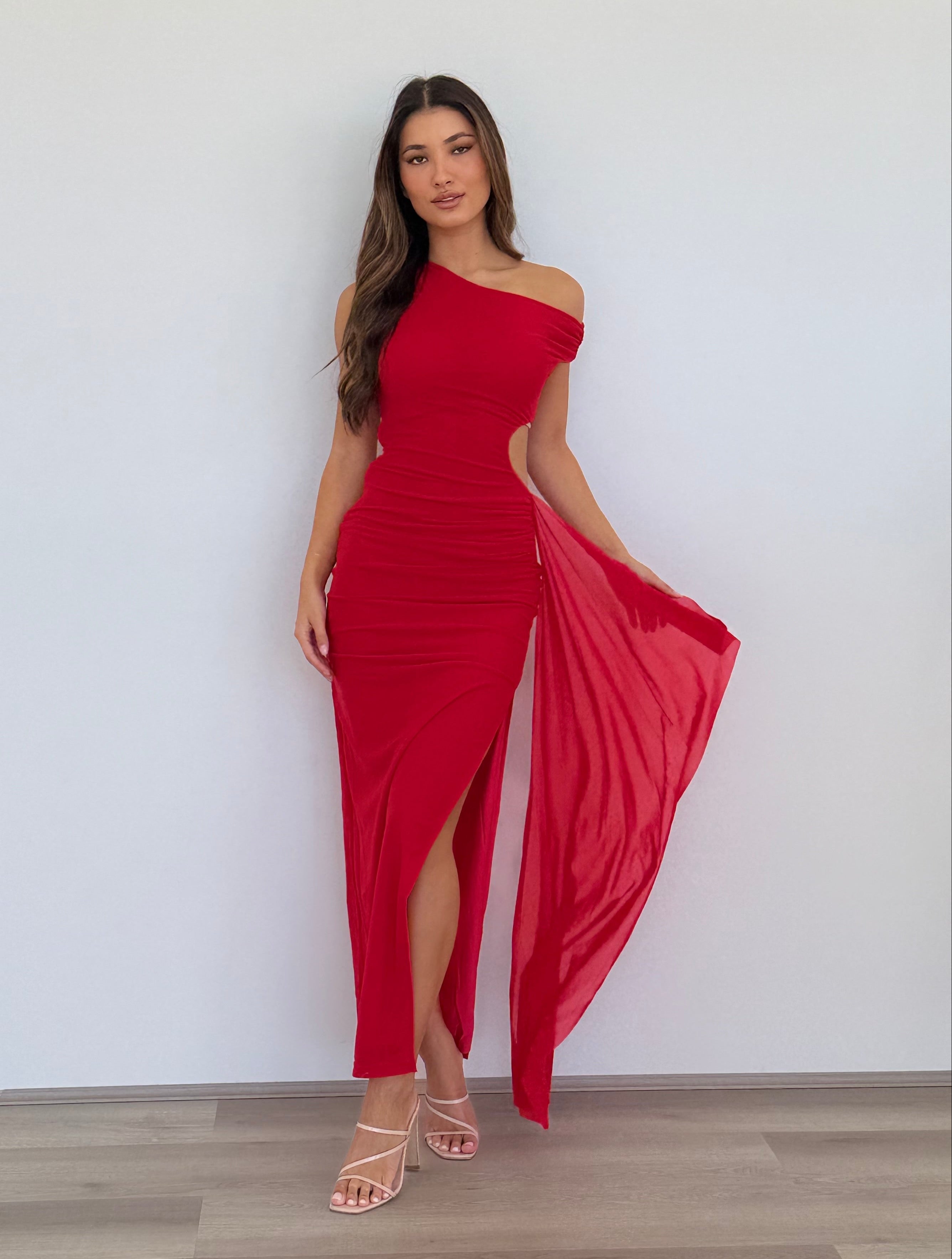  Mara Maxi Dress in Red