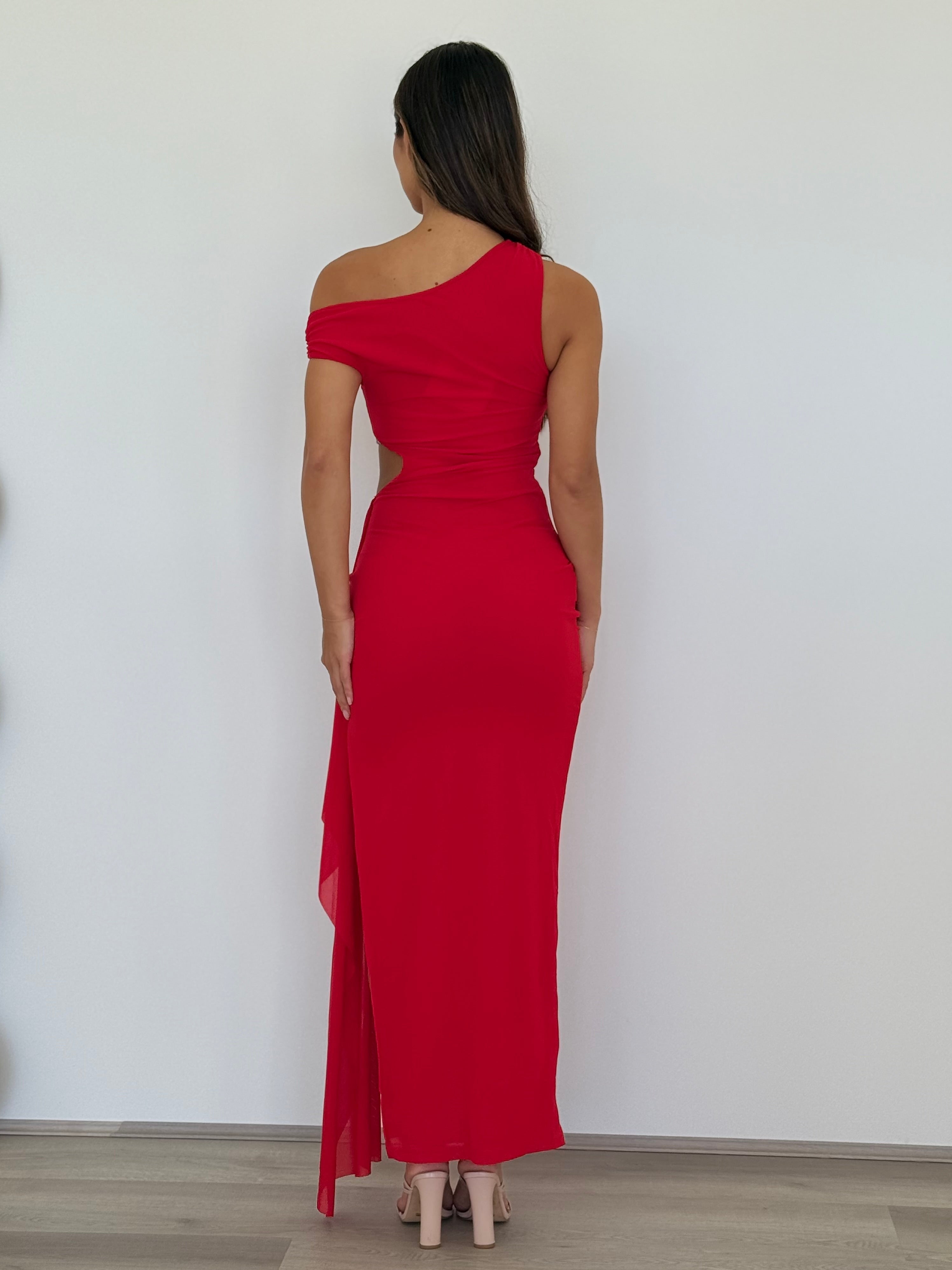  Mara Maxi Dress in Red