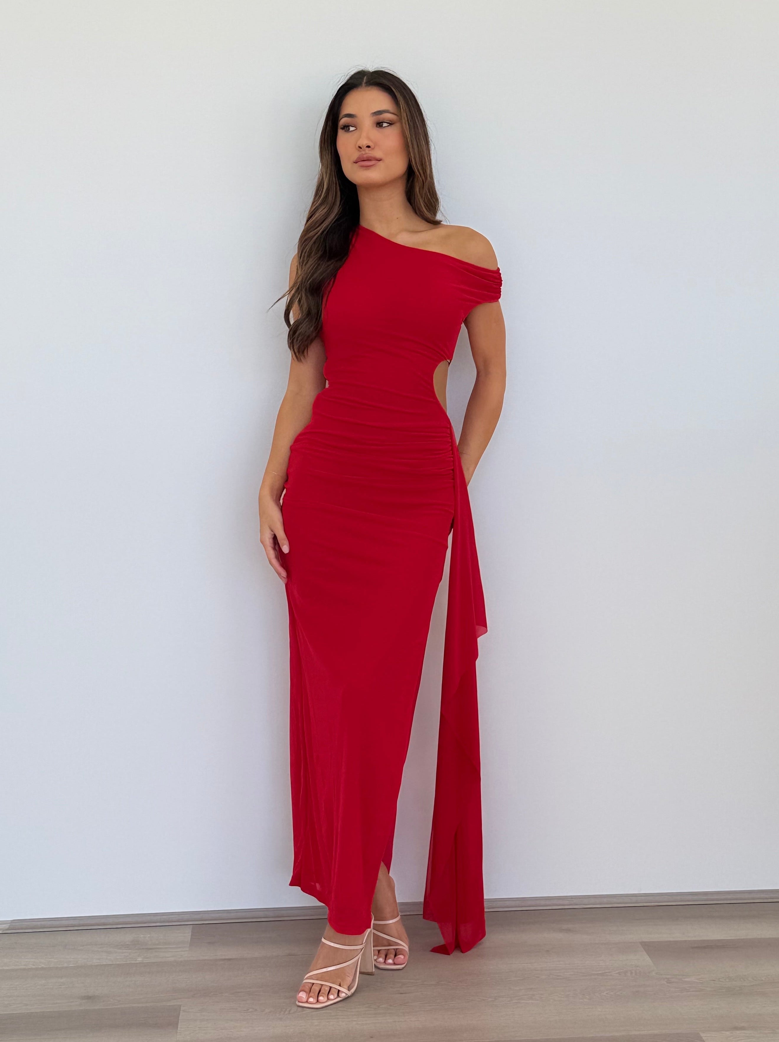  Mara Maxi Dress in Red