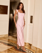 Margot Cowl Maxi Dress in Petal by Runaway The abel | Winsome Girl Fashion 