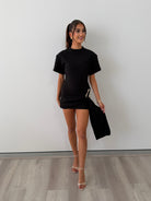 Martini Mini Dress in Onyx